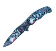 Zavírací nůž, taktický pružinový nůž, Foxter Skull, 20cm