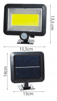 Solární venkovní 100 LED osvětlení, pohybový senzor