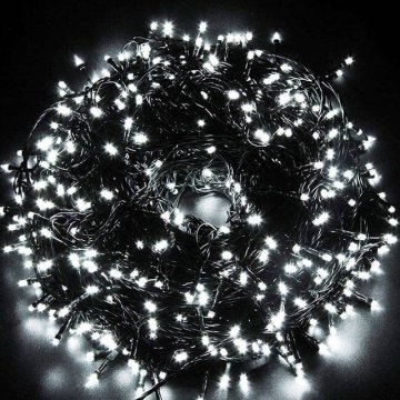 Vánoční venkovní/vnitřní osvětlení 1000 LED, studená bílá, 67,5m