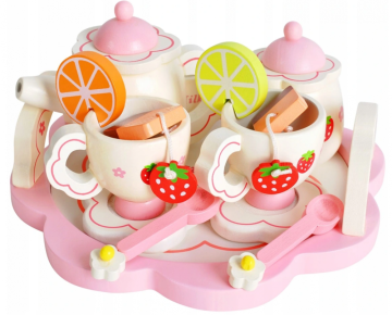 Dřevěný čajový servis pro děti
